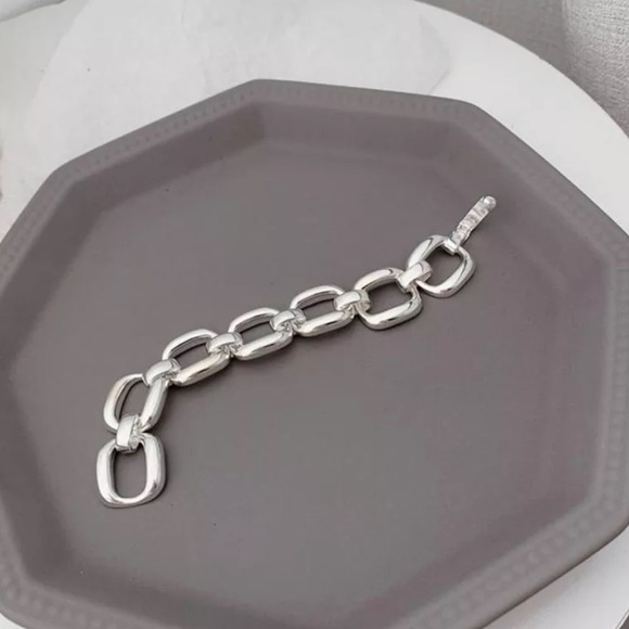 NEW Chunky 925  Sterling Silver Chain Link Bracelet - Picture 5 of 10